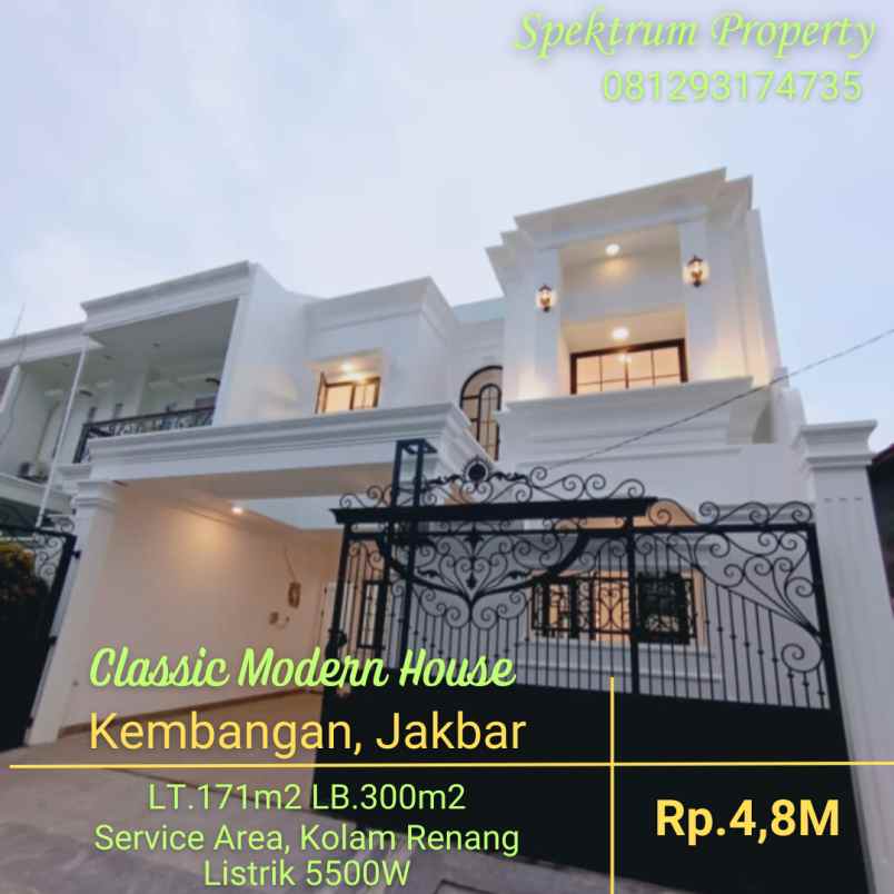 rumah classics modern di joglo kembangan lt 171 lb 300