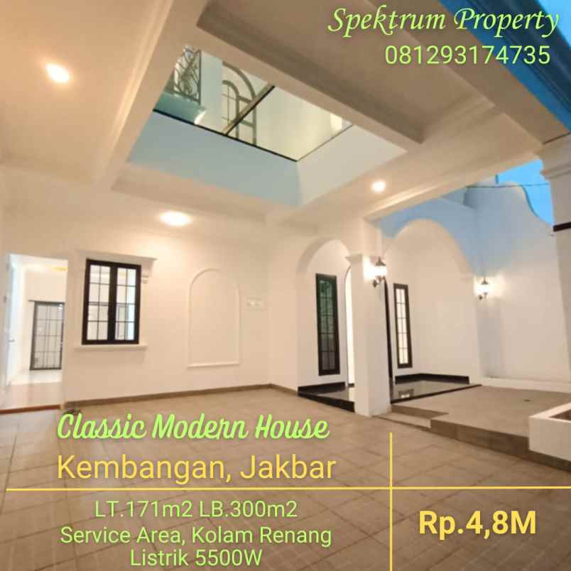 rumah classics modern di joglo kembangan lt 171 lb 300