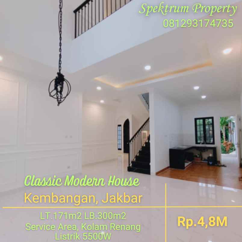 rumah classics modern di joglo kembangan lt 171 lb 300