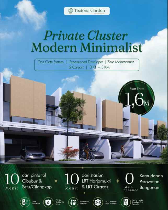 rumah cluster baru di cipayung jaktim 1 6m an