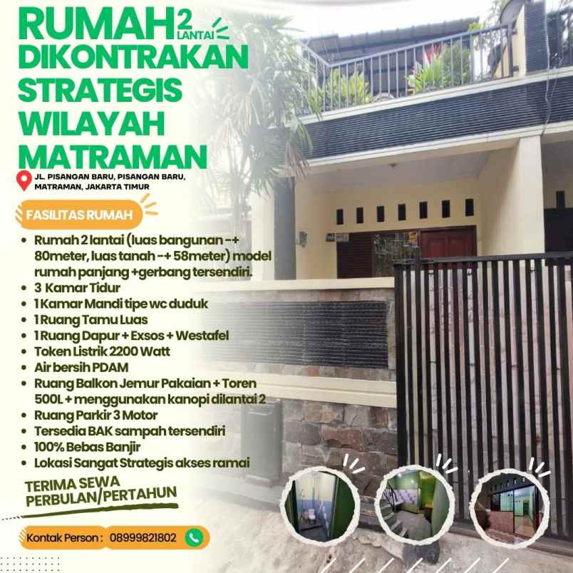 rumah di kontrakan bu hj entin