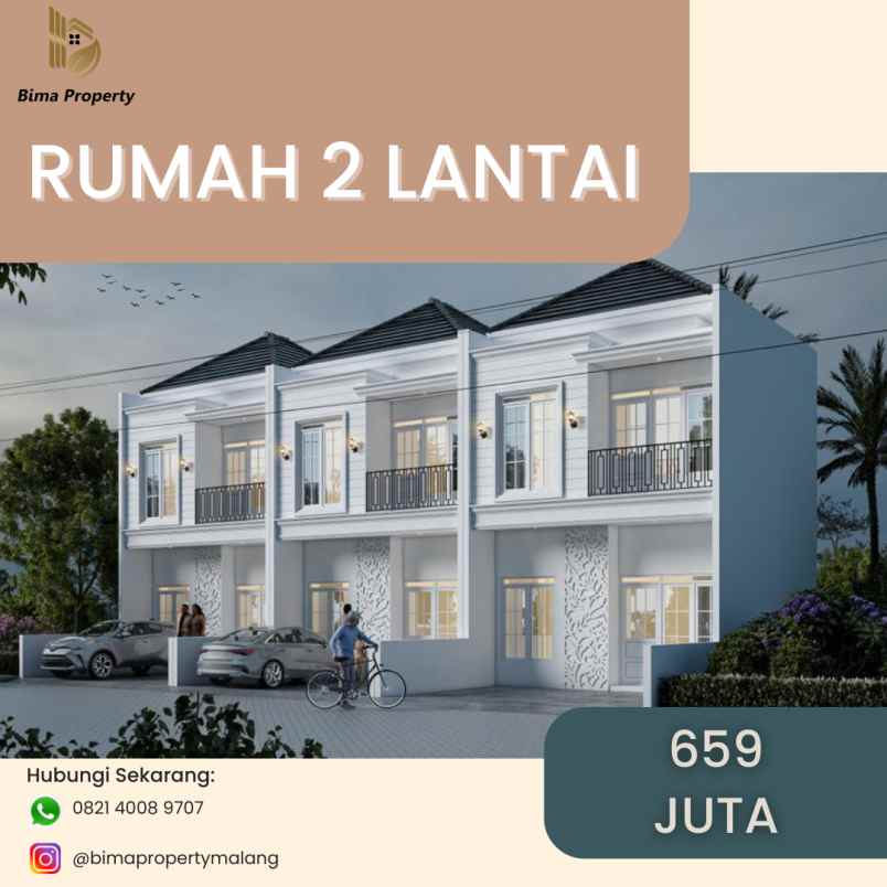 rumah komersil 2 lantai di malang