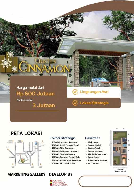 rumah minimalis dp 0 sawangan depok