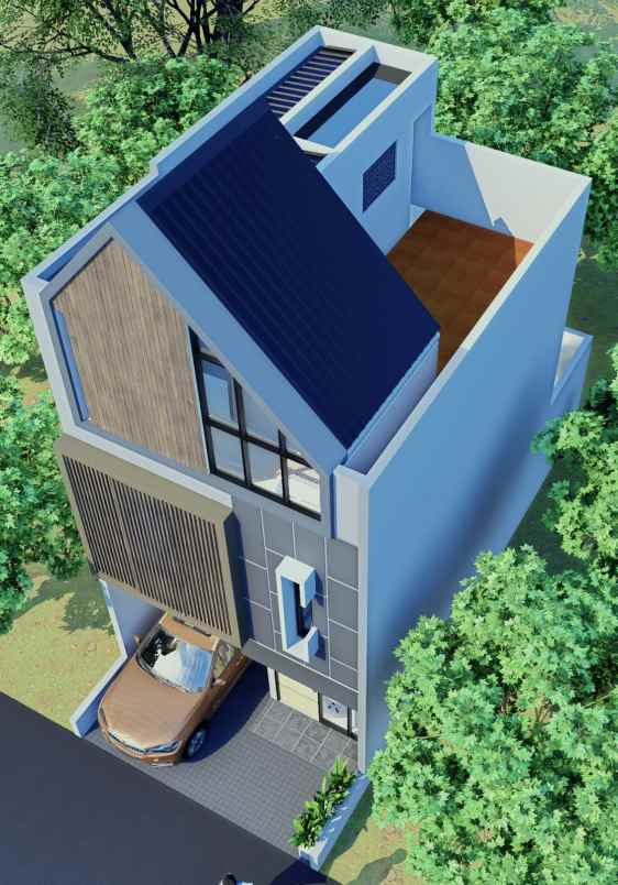 rumah minimalis kontemporer di jagakarsa