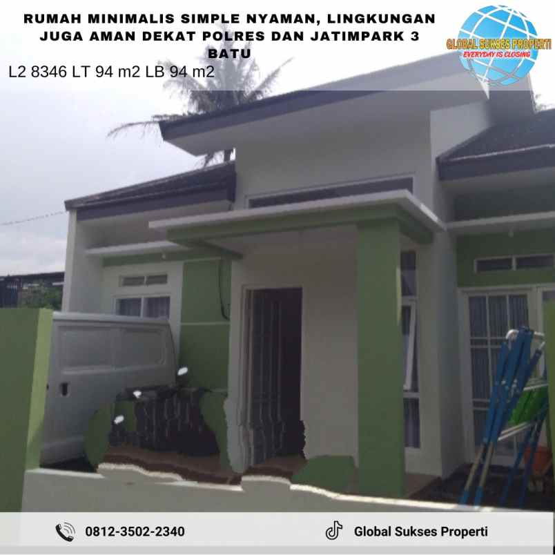 rumah minimalis siap huni strategis di pusat kota batu