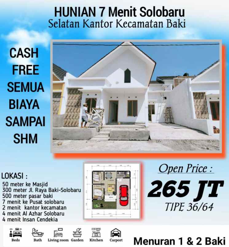 rumah murah meuran baki sukoharjo