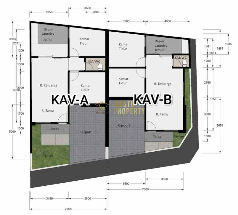 rumah proses bangun 500 jutaan di barat pasar cebongan
