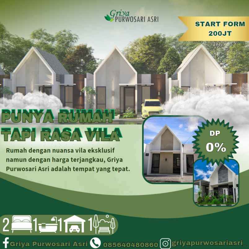 rumah rasa vila 1jt aja di wonogiri