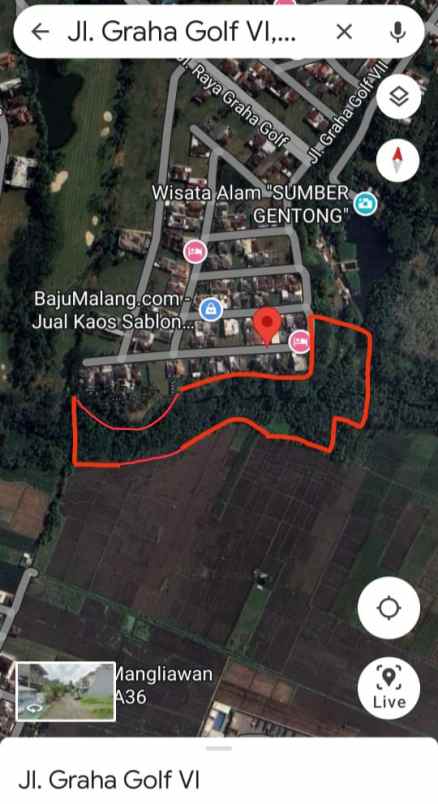 tanah dibelakang araya malang