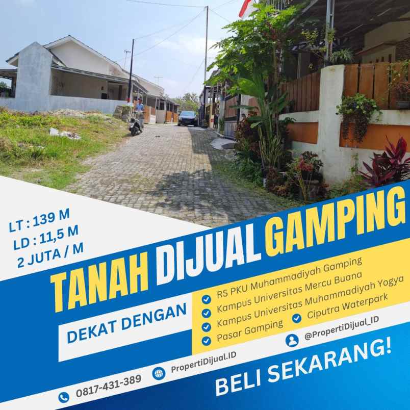 tanah dijual gamping ambarketawang sleman