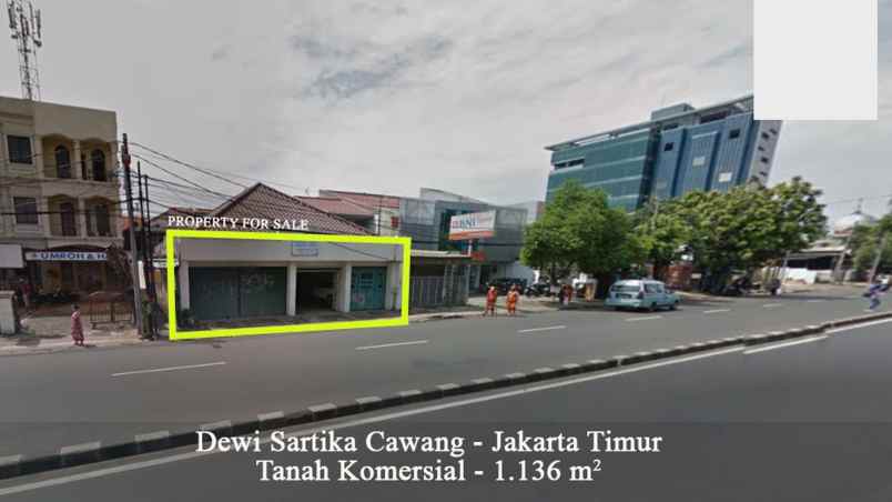 tanah jl dewi sartika raya cawang lt 1136 m2 strategis