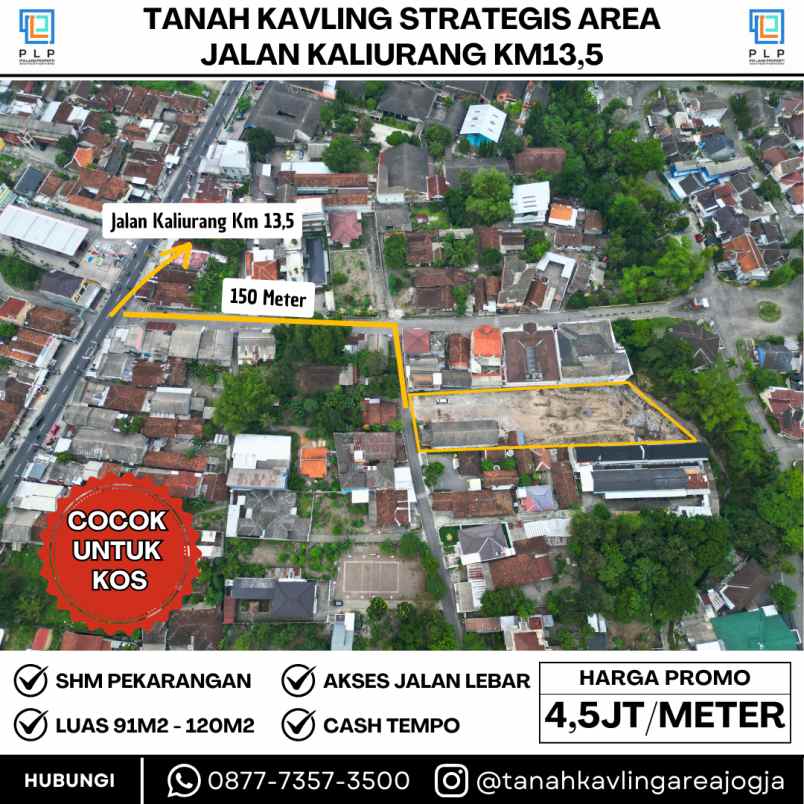 tanah kavling cocok untuk kos dekat kampus uii jakal