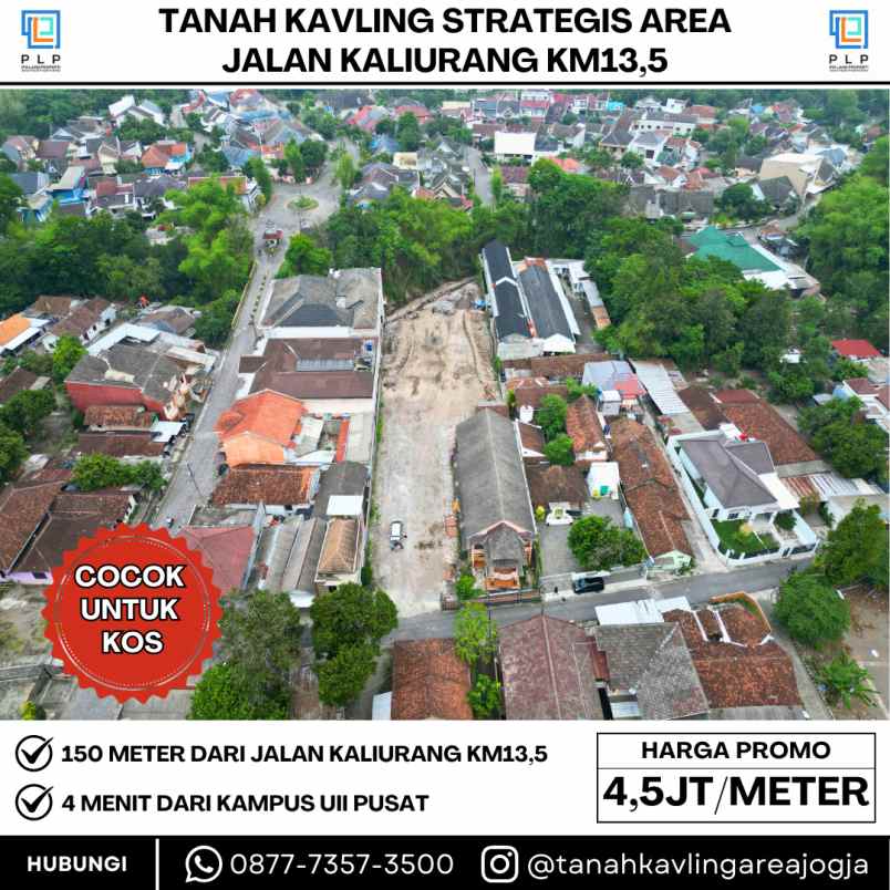 tanah kavling cocok untuk kos dekat kampus uii jakal