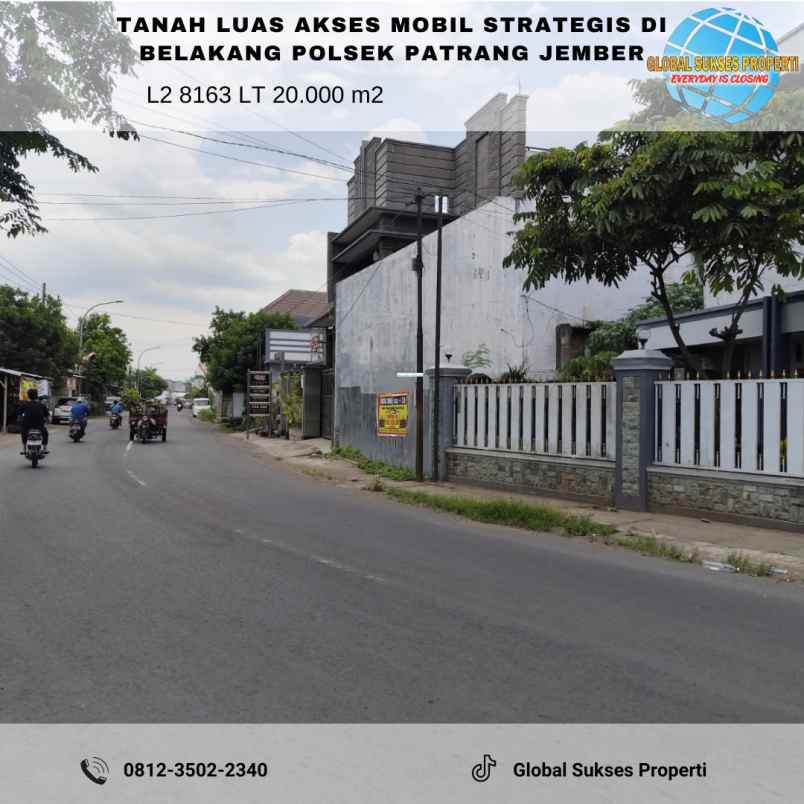 tanah luas harga istimewa di patrang kabupaten jember