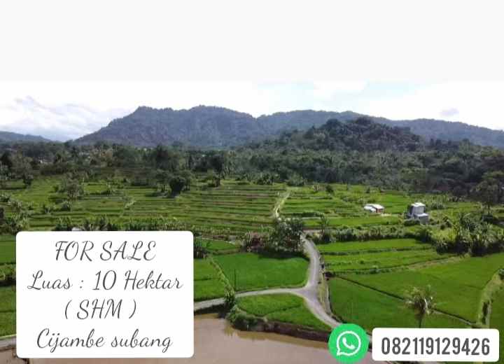 tanah pesawahan view pegunungan subang jawa barat