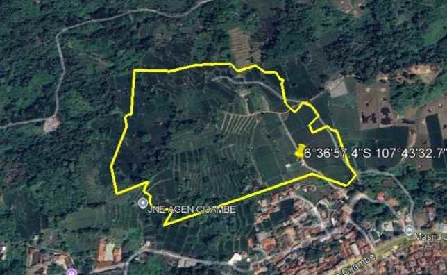 tanah pesawahan view pegunungan subang jawa barat