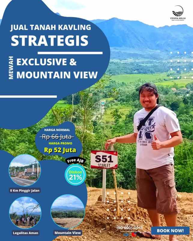 Tanah Kavling Strategis Mewah Exclusive Dan Mountain View