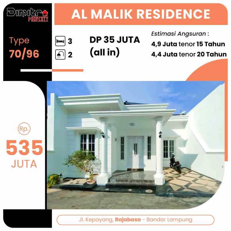 villa view perbukitan di kemiling