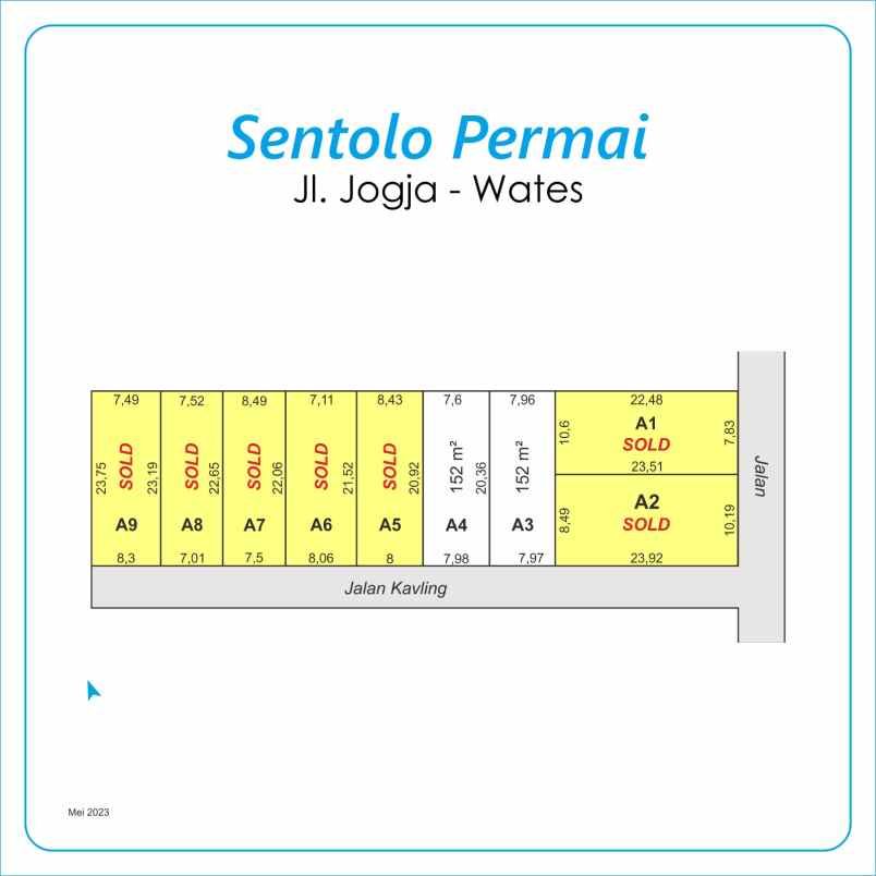 dekat brimob sentolo lahan matang 1 jt an m