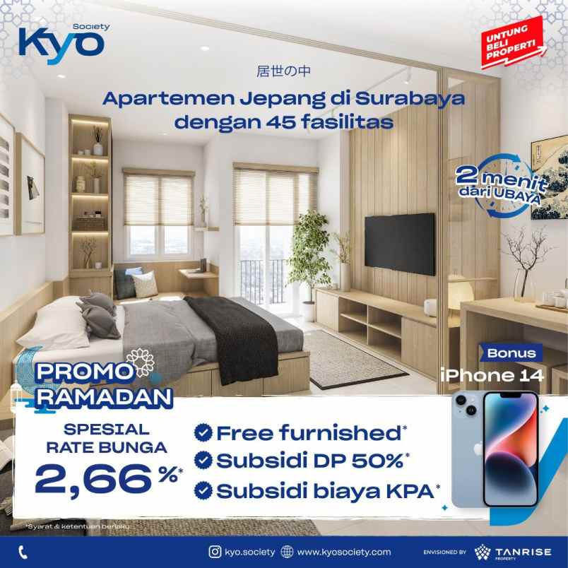 dijual apartemen apartemen kyo society