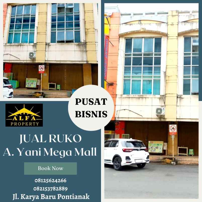 dijual ruko a yani mega mall kota pontianak