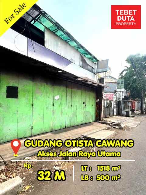 dijual ruko gudang kantor cawang otista