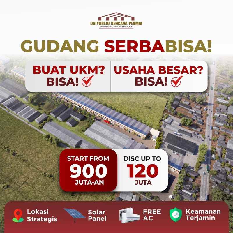 dijual ruko gudang kantor dkp warehouse 2