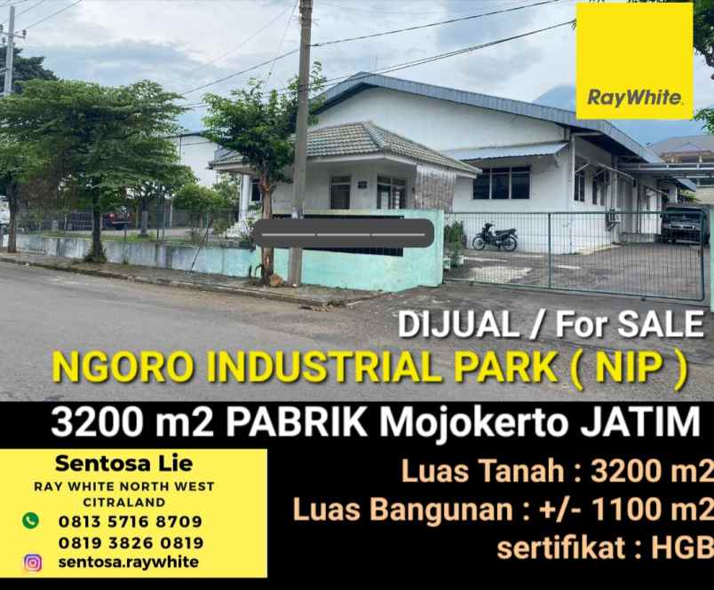 dijual ruko gudang kantor ngoro industrial park