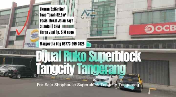 dijual ruko gudang kantor tangcity tangerang