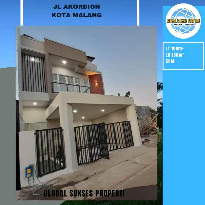 dijual rumah akordion tunggul wulung