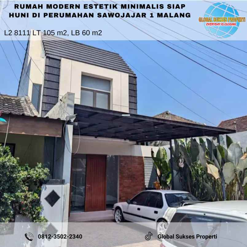 dijual rumah area perumahan sawojajar 1