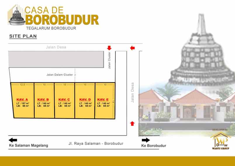 dijual rumah cantik desain etnik dekat candi borobudur