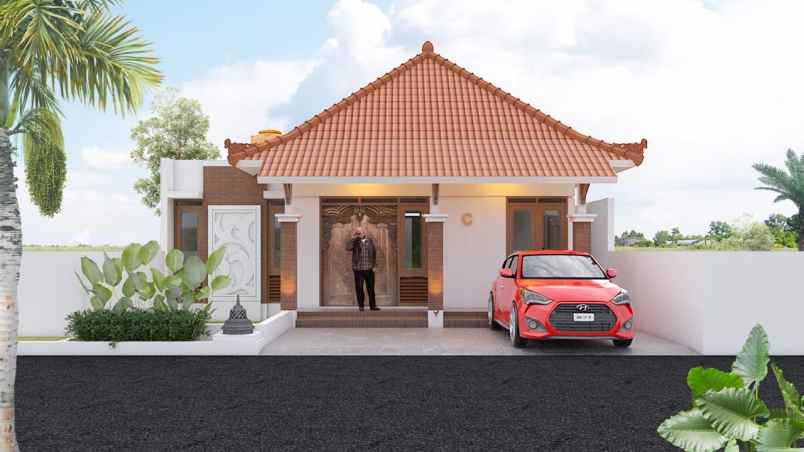 dijual rumah cantik desain etnik dekat candi borobudur