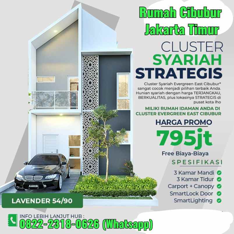 dijual rumah ciibubur