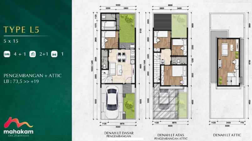 dijual rumah cluster mahakam jgc