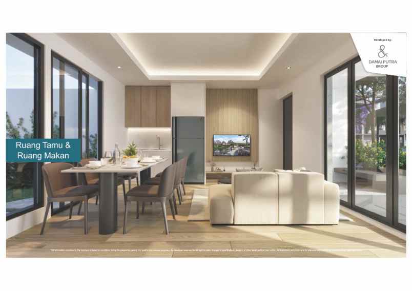 dijual rumah cluster navara harapan indah