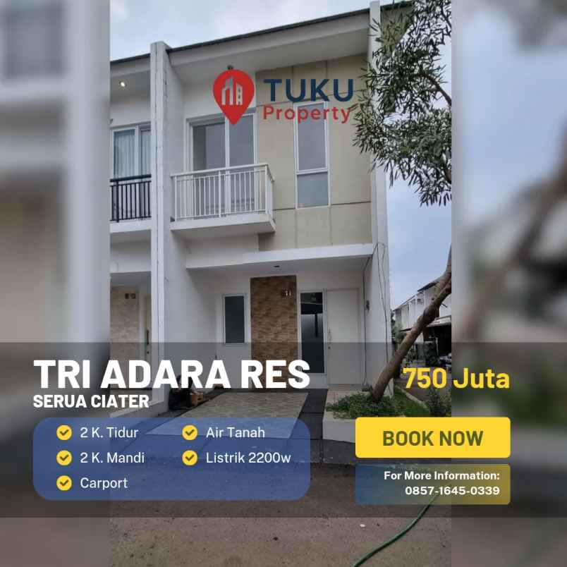 dijual rumah cluster serua ciputat