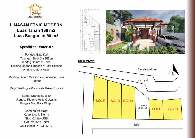 dijual rumah dan villa murah dekat candi prambanan