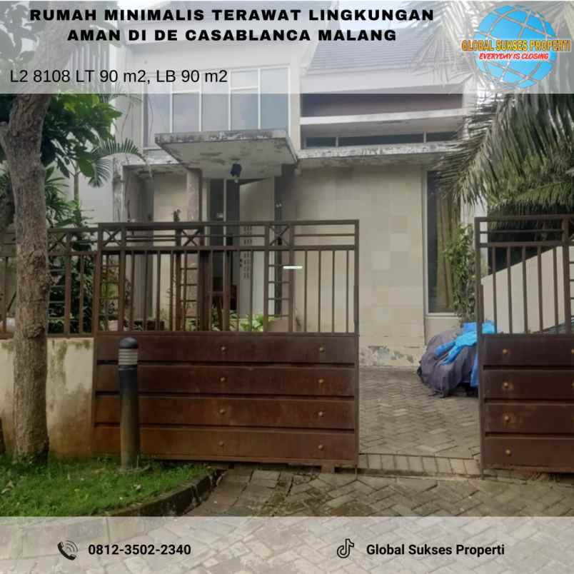 dijual rumah de casablanca buring satelit