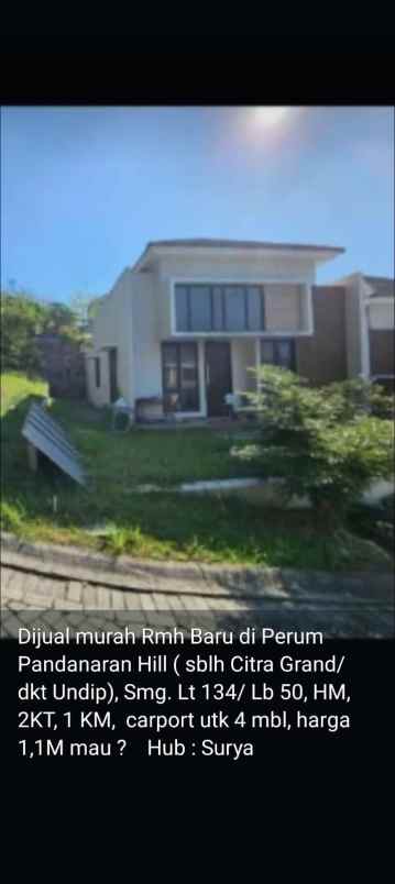 dijual rumah di perumahan pandanaran hills semarang