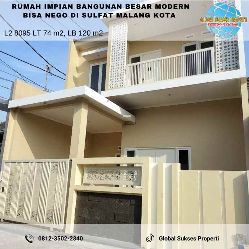 dijual rumah di sulfat cluster pandanwangi