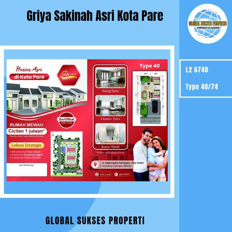 dijual rumah griya sakinah asri land