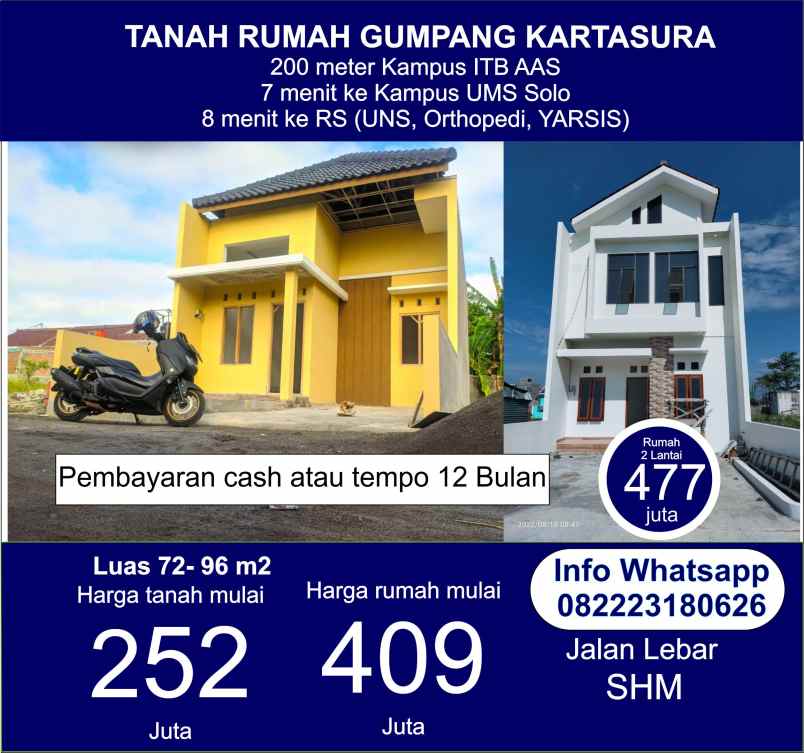 dijual rumah gumpang kartasura sukoharjo