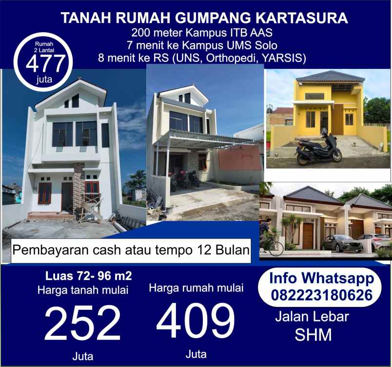 dijual rumah gumpang kartasura sukoharjo