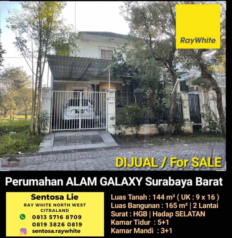 dijual rumah jalan alam galaxy