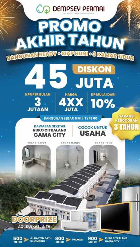 dijual rumah jalan alumunium 1 krakatau