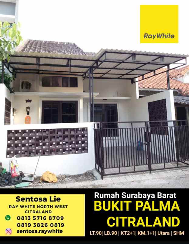 dijual rumah jalan bukit palma