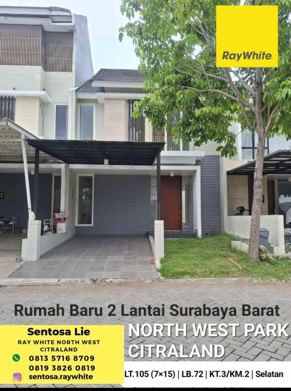 dijual rumah jalan north west park