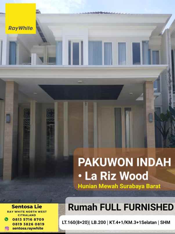 dijual rumah jalan pakuwon indah