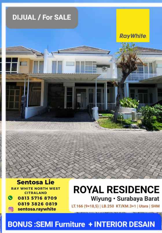 dijual rumah jalan royal residence